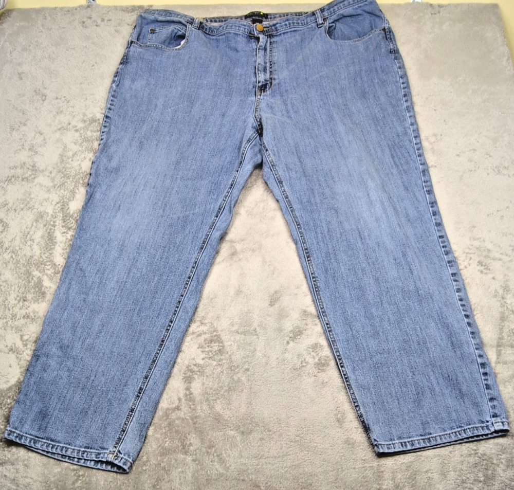 RightFit by Catherines Women's Straight Blue Stretch Denim Jeans 5-Pocket 26W